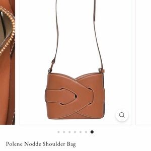Polene Brown Leather Crossbody Bag
